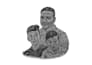 draw a custom realistic pencil family portrait or group from photo
